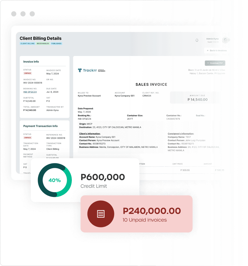 Trackrr Dashboard